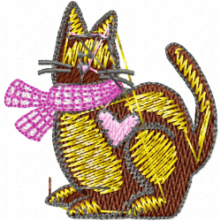 Cats Embroidery Design 10